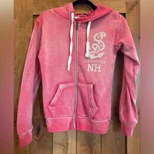 Red zip up Portsmouth sweater